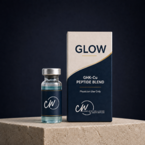 GHK-Cu Peptide Blend (GLOW) product packaging — Complete Wellness & Aesthetics